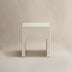 White Modern Fluted Arch-Base End Table