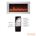 Modern Electric Fireplace with Crushed Diamond Inlay