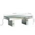 Smart LED Mirror Glass Coffee Table with Bluetooth