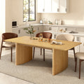 Beige  Modern Rectangular Extendable Dining Table