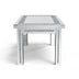 SHYFOY Rectangle Mirror Glass Dining Table with 4 Legs