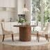 Walnut Brown Round Kitchen Table Solid Wood Dining Table