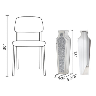 18IN Tall Crushed Diamond Floor Vase