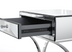 Mirrored Bedside Table with Stainless Steel,Silver Single Drawer Mirrored Night Table