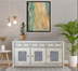Glam Mirrored Diamond 3-Drawers Accent Cabinet Sideboard