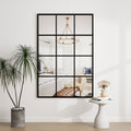 SHYFOY Antique Black Wall Mirror Metal Frame Accent Mirror