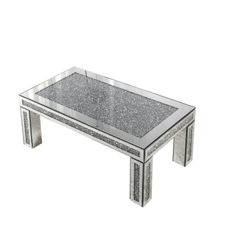 SHYFOY Mirrored Crushed Diamond Coffee Table