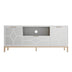 SHYFOY Mueble de TV moderno de madera con consola multimedia