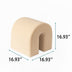 Camel Accent Upholstered Ottoman, N Shaped