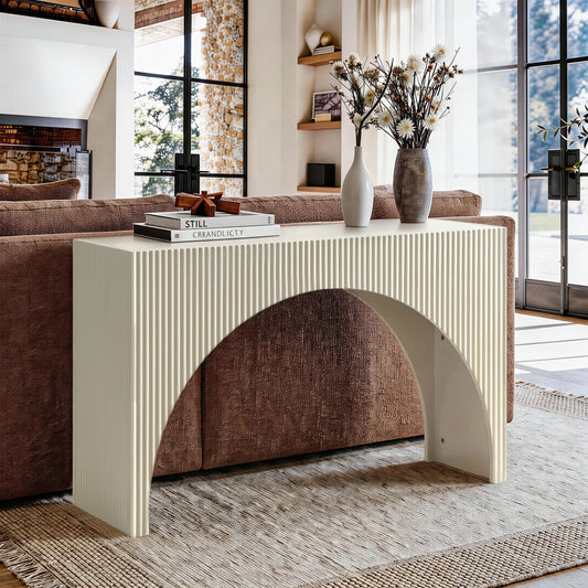 Fluted Arch Modern Console Table