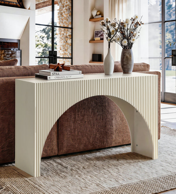 Fluted Arch Modern Console Table