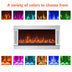 Modern Electric Fireplace with Crushed Diamond Inlay