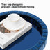 Blue Mirrored End Table,  Round Glass Side Table with Three Legs