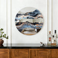 Artistic Marble Patterned Round Wall Mirror