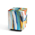 Abstract Art Graffiti Glass End Table
