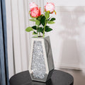 Flower Vase Crushed Diamond Vases for Decor Silver Mirror Vases for Centerpieces