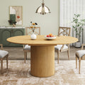 Oak Extendable Oval Solid Wood Dining Table