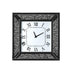 Reloj de Pared Negro Cristal Diamante Reloj Negro