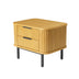 2-Drawer Nightstand Wood End Table