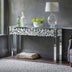 Glam Mirrored Entryway Table Console Table with Crystal Frame