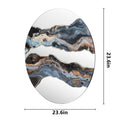Artistic Marble Patterned Round Wall Mirror
