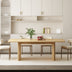 Beige  Modern Rectangular Extendable Dining Table