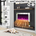 Modern Electric Fireplace with Crushed Diamond Inlay