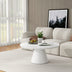 Mesa de Centro Redonda Moderna Blanca con Cono