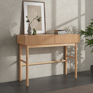Shyfoy Solid Wood Console Table with 2-Drawer