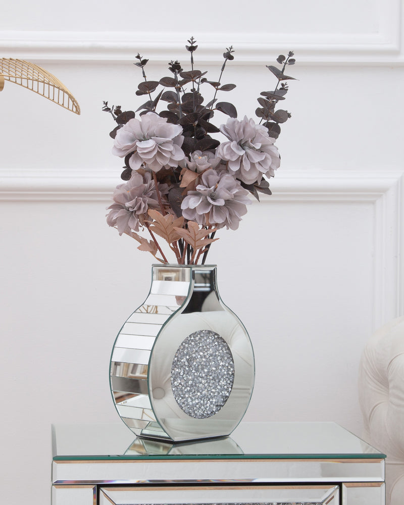 SHYFOY Silver Mirror Crystal Glass Decorative Vase Luxury Home Decoration