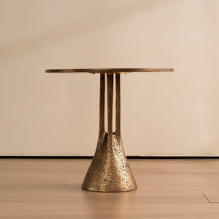 Antique Brass Round End Table 23.62" W x 23.62" D x 22.05" H