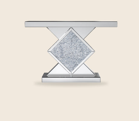 SHYFOY Crushed Diamond Mirrored Console Table