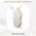 Irregular Wall Mirror Decorative, Antique-Gold Asymmetrical Mirror