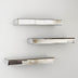 Silver Set of 3 Mirrored Glass Floating Shelves