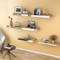 Silver Set of 3 Mirrored Glass Floating Shelves