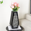 Black Crushed Diamond Mirrored Flower Vases Home Decor