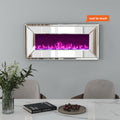 Riggleman Mirrored Wall Mounted Electric Fireplace with Remote Control