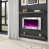 Modern Electric Fireplace with Crushed Diamond Inlay
