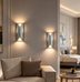 2-Pack Mirrored Wall Sconce LED Indoor Wall Lamp