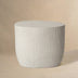 Fluted MgO Modern Round Accent Table