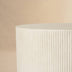 Fluted MgO Modern Round Accent Table