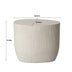 Fluted MgO Modern Round Accent Table