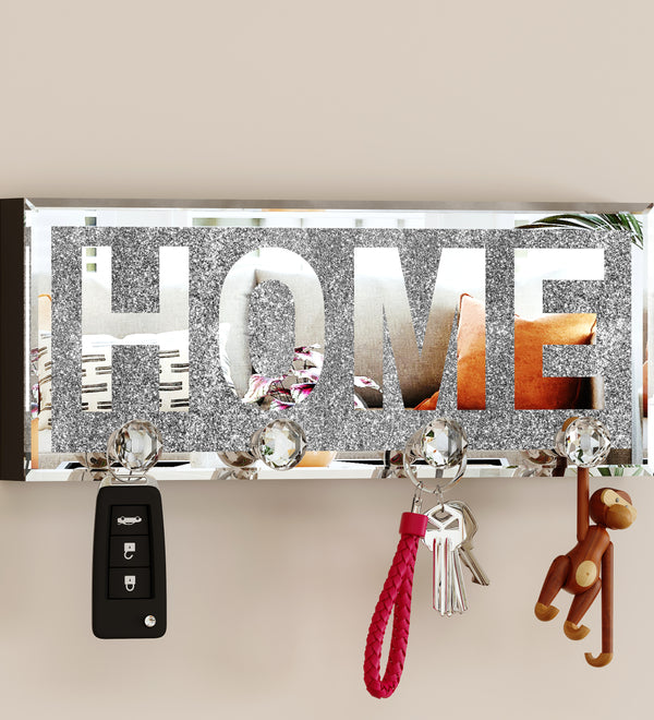 SHYFOY Glitter Mirrored Home Letter Plaque Sign for Wall Decor