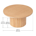Luxury Pedestal Wood Round Coffee Table