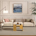 Square Coffee Table, Solid Ash Wood Coffee Table Accent Table for Living Room