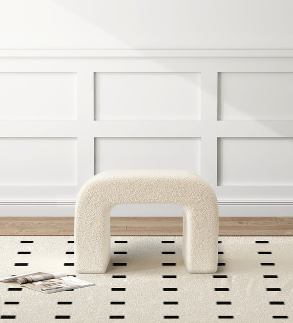 Upholstered Foot Stool Modern Pouf Ottoman