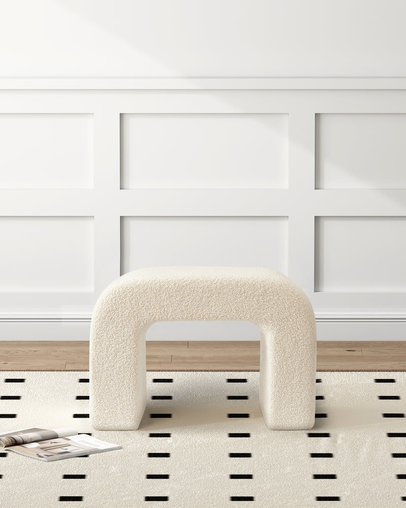 Upholstered Foot Stool Modern Pouf Ottoman