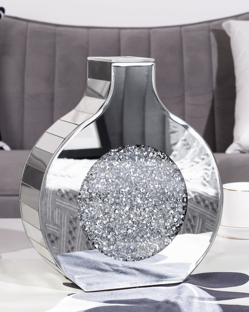 SHYFOY Silver Mirror Crystal Glass Decorative Vase Luxury Home Decoration