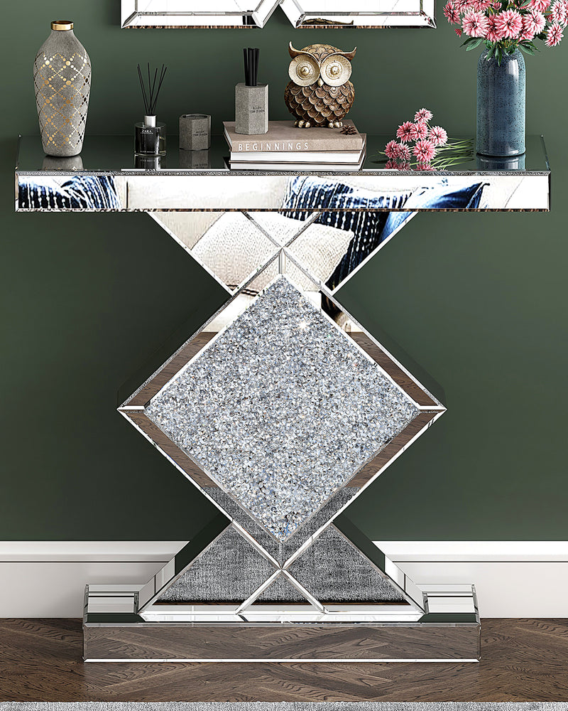 SHYFOY Contemporary Mirrored Console Table