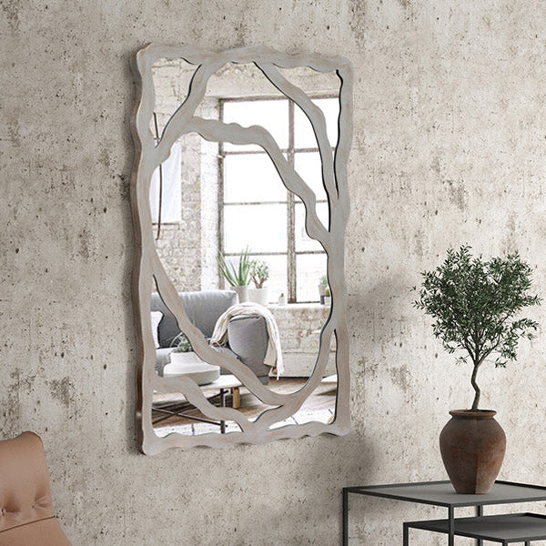 Industrial Silver Wall Mirror
